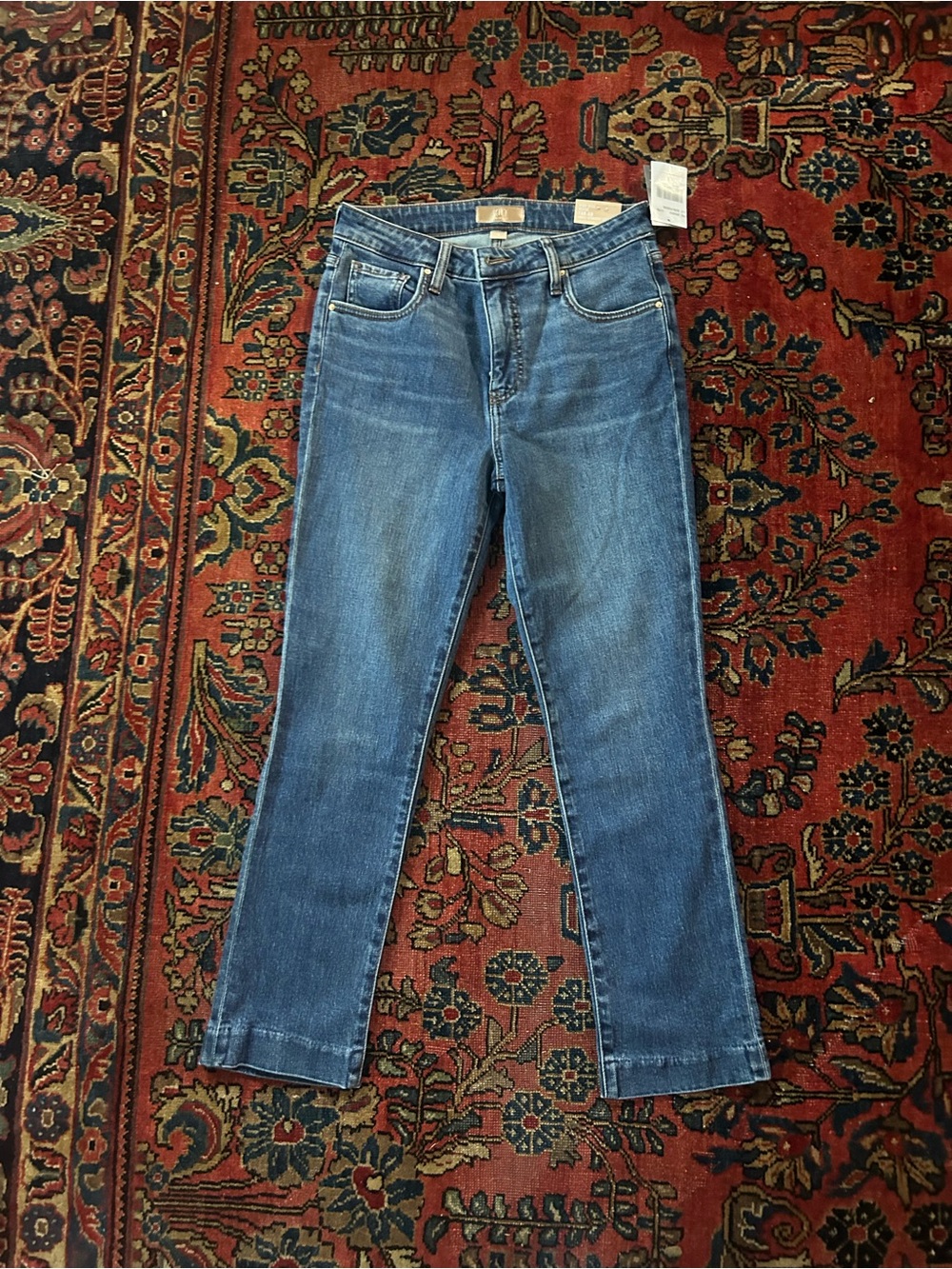 KUT high rise reese fab ab Straight Jeans in Blue Size 0 NWT